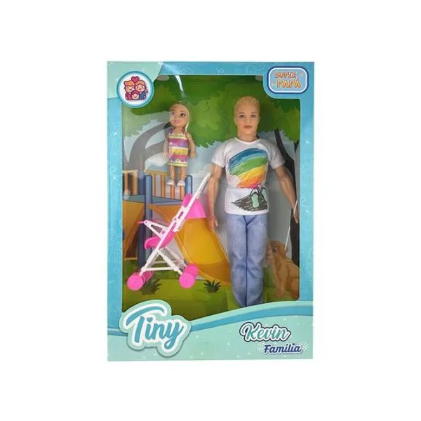 Muñeco kevin familia con accesorios en caja