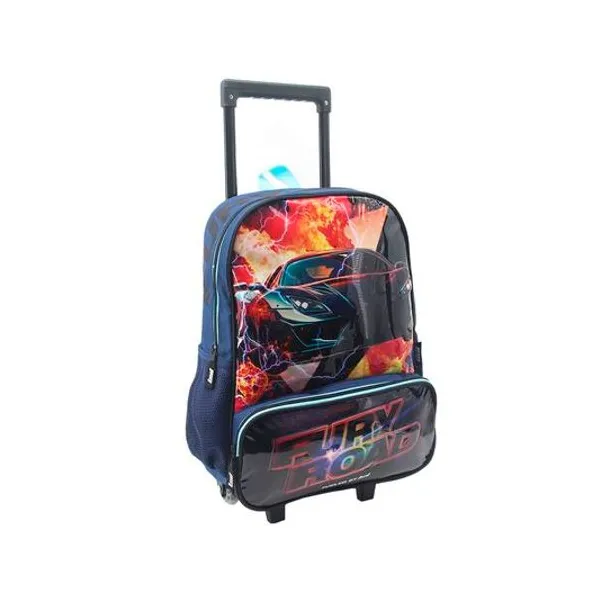 Mochila 16" con carro autos lsyd