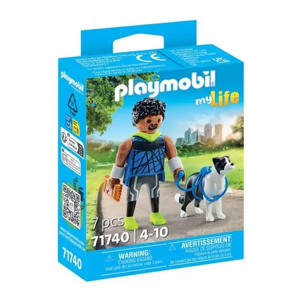 Corredor con border collie