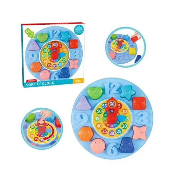 Didacticos reloj con encastres de diferentes formas y colores