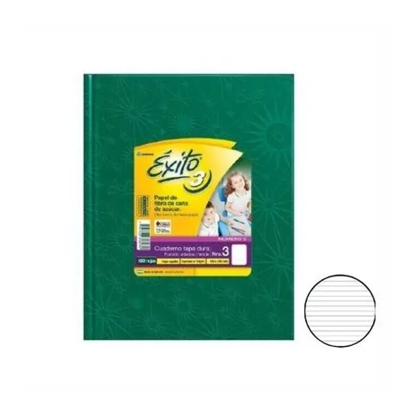 Cuaderno 19x24 rayado t/d universo verde 100h Éxito