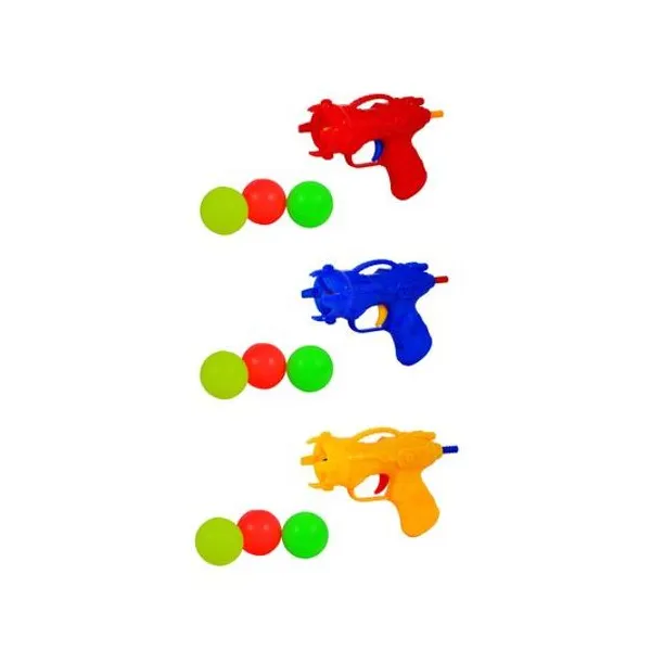 Pistola lanza bolas 13x9x4 cm en bolsa x1 surtido