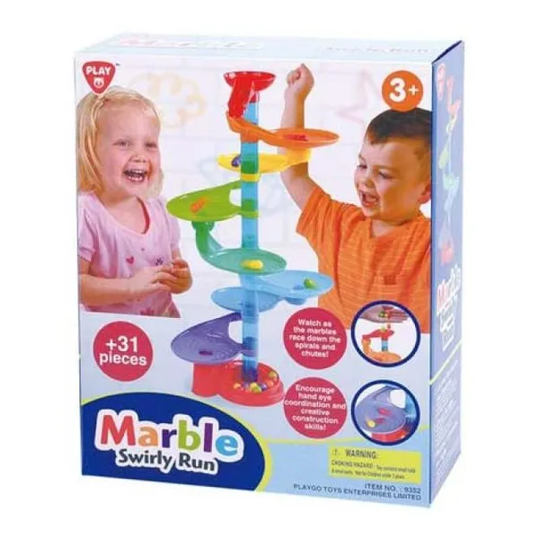 Laberinto de bolitas marble swirly run 31pcs