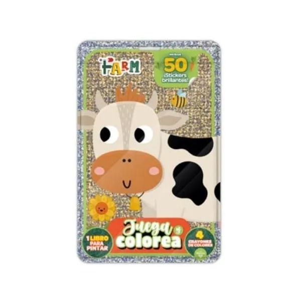 Flow pack editorial vertice juega y colorea animales de la granja