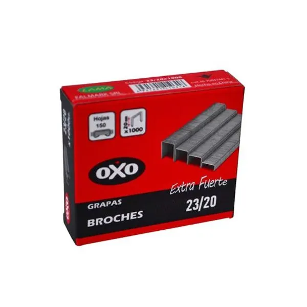 Broche n.° 23/20 caja x1000 unidades oxo