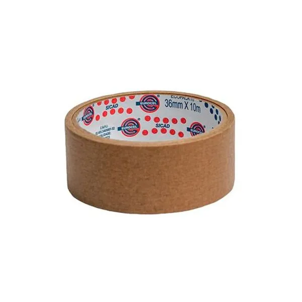 Cinta adhesiva kraft 36mmx10 mts x unidad eurocel - ecopack1036x10pc04