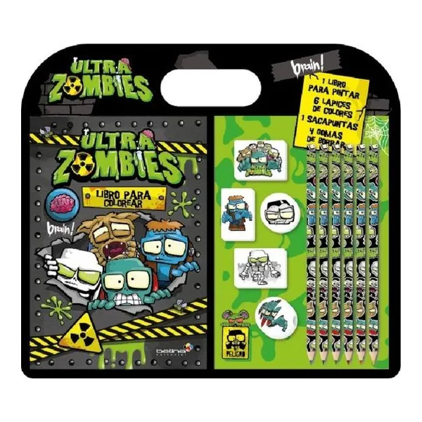 Ultra zombies libro para colorear brain