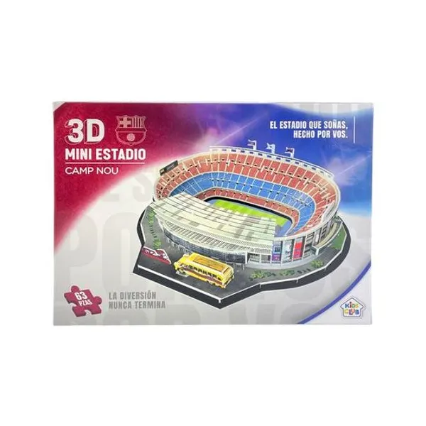 Rompecabezas 3d camp nou barcelona 63 piezas en caja 30x22x3 cm