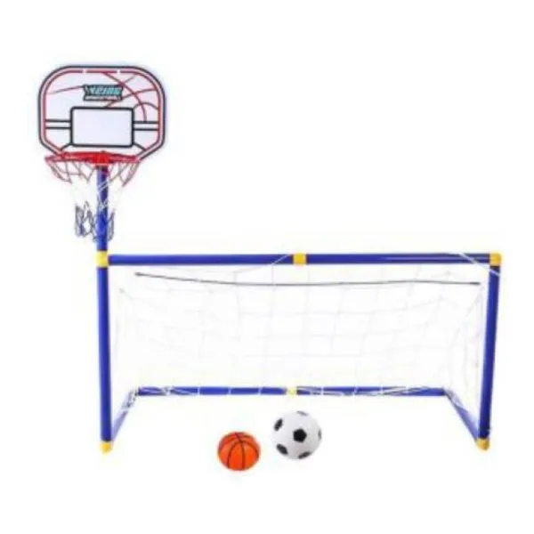 Arco de fútbol reforzado de 1x 0.80 mts con tablero de pie 2 mts de alto