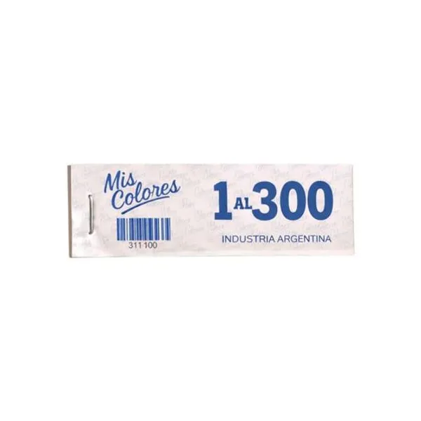 Talonario de números del n.° 1-300