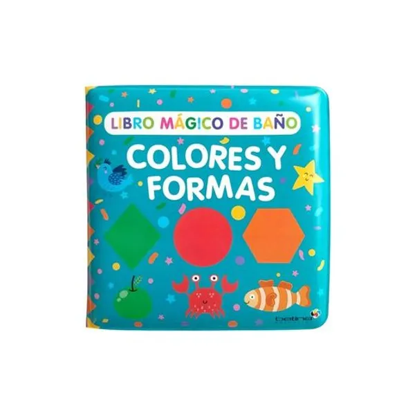Libro didáctico mágico de baño: colores y formas 15x15 cm