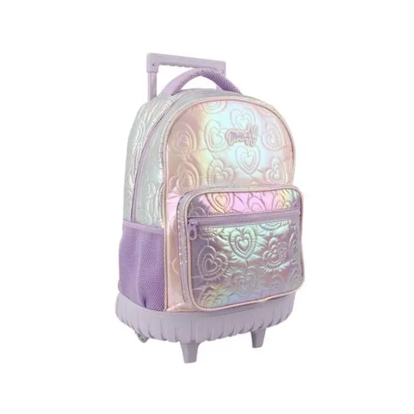 Mochila 17" con carro matelasse corazón tornasolada muaa