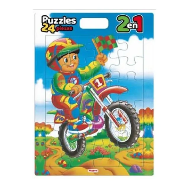 Cubi puzzle manijita 24 piezas moto 2 en 1