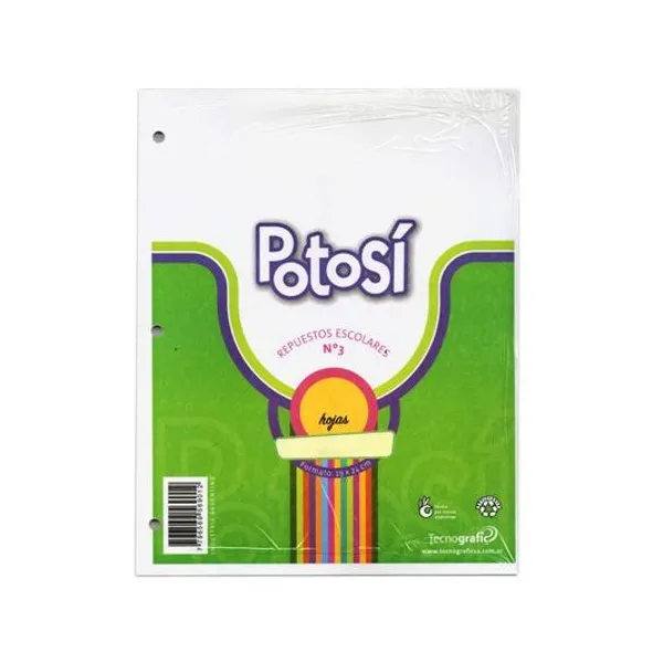 Repuesto carta liso 48 hojas potosi