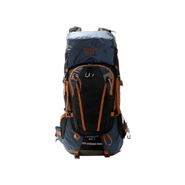 Mochila 24" espalda camping 65 lts con covertor para lluvia wanderlust