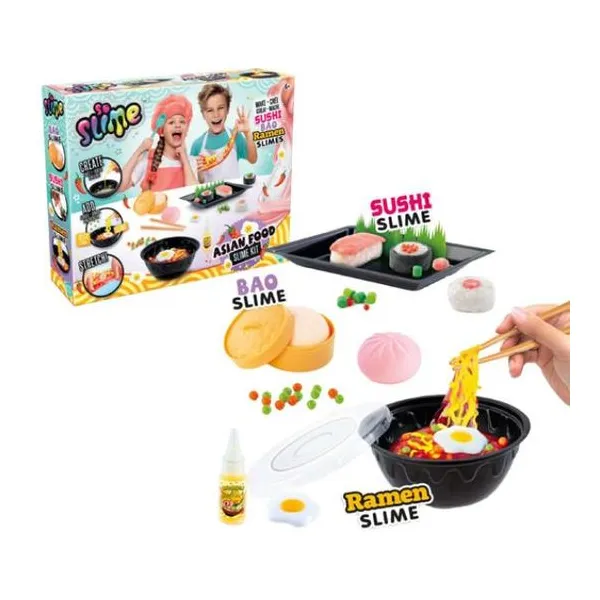 So slime - playset comida asiatica 25 cm "sushi/bao/ramen
