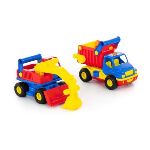 Construck tipper and excavator