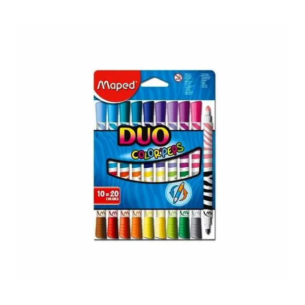 Marcador al agua color peps duo caja x10 Maped