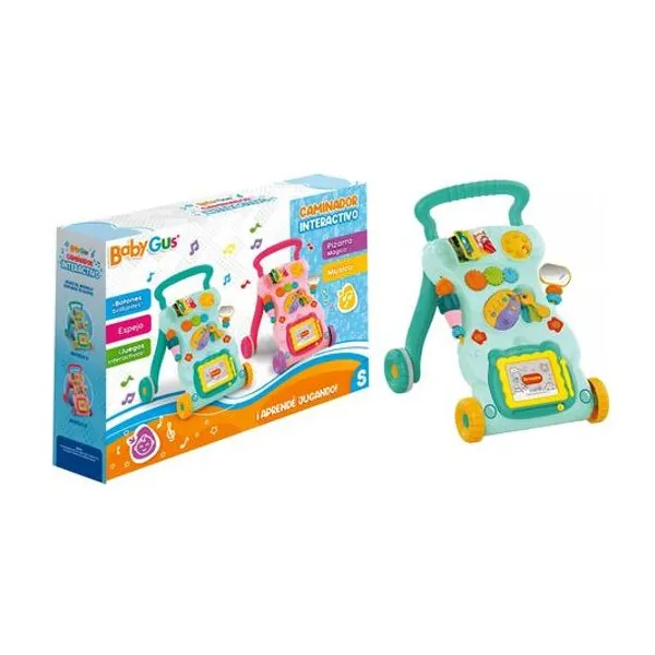 Caminador con accesorios y pizarra en caja 46x34x11