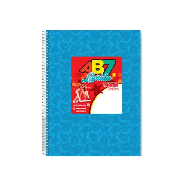 Cuaderno espiral a4 Laprida ab7 forrado 60 hs.raya celeste