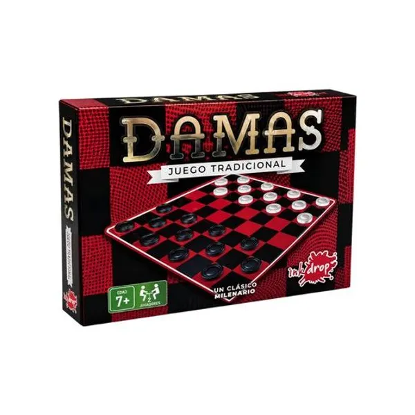 Juego de mesa damas en caja 33x24x5 cm inkdrop