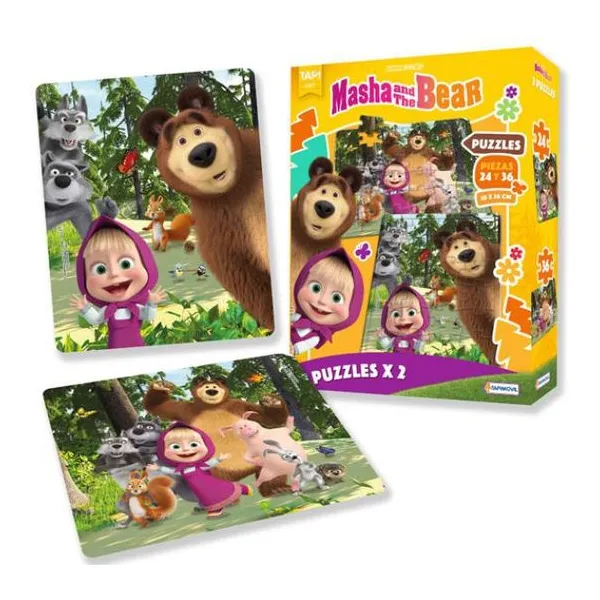 2 puzzles 24 y 36 piezas.