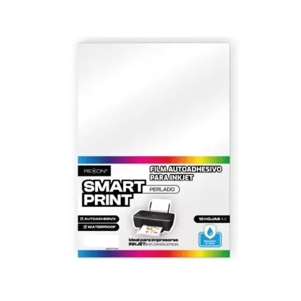 Film autoadhesivo para inkjet rexon perlado a4 x10 hjs.