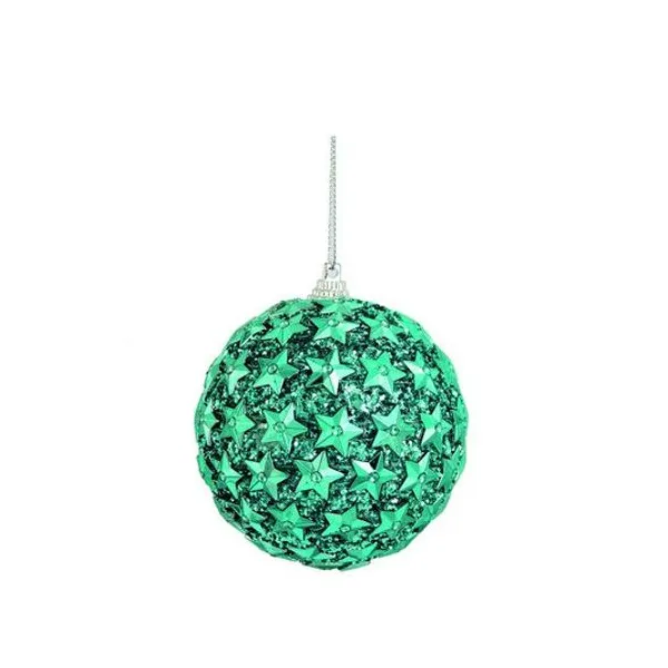 Borla tachas estrellas 8 cm turquesa caja x6
