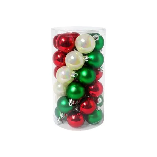 Borlas blancas/rojas/verdes 4 cm pote x30