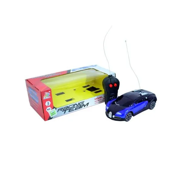Auto a radio control con luz a pila en caja 25x10x12 cm colores surtidos