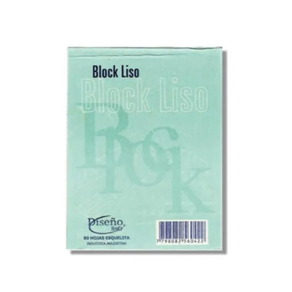 Block borrador diseño t/esquelita 80 hs.