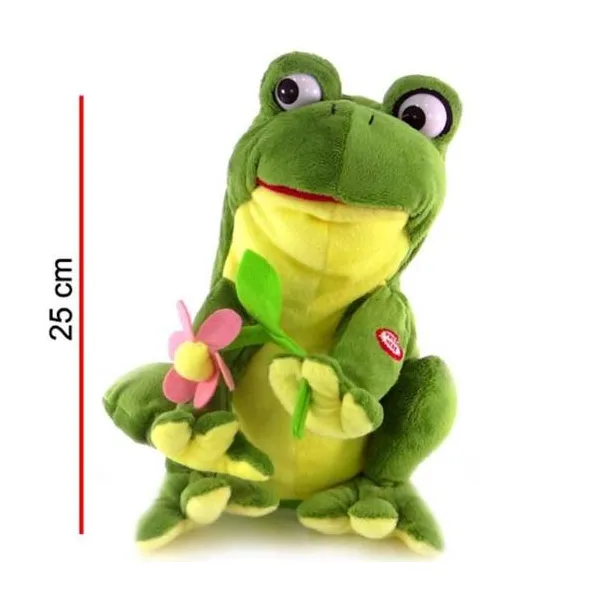 Rana musical canta y mueve los ojos 25 cm
