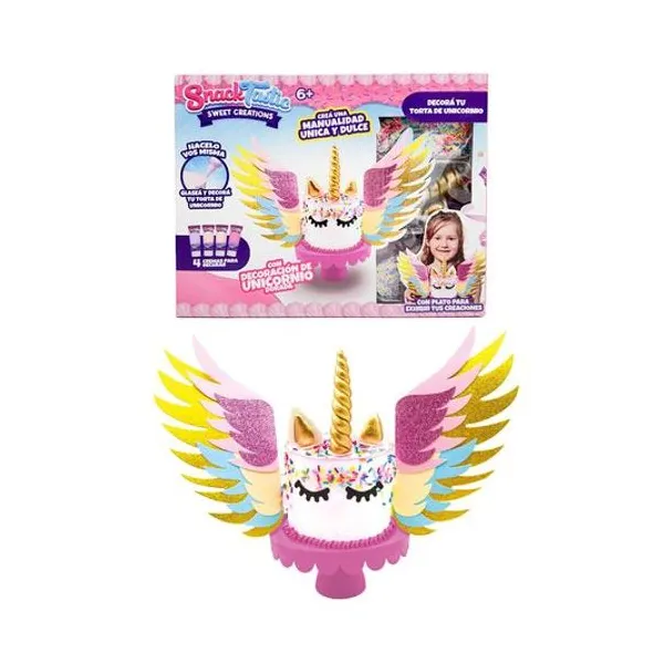 Set decora tu torta unicornio snacktastic Juliana en caja 31x25x8 cm