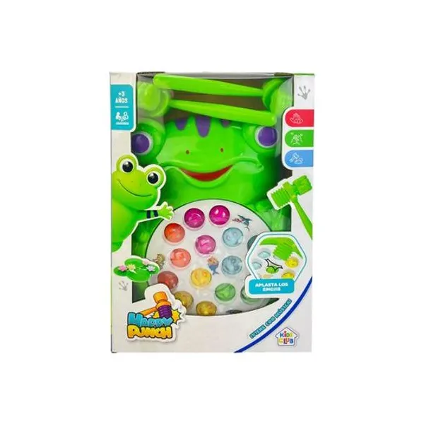 Juego happy punch aplasta sapito con sonido en caja 20x28.5x5 cm