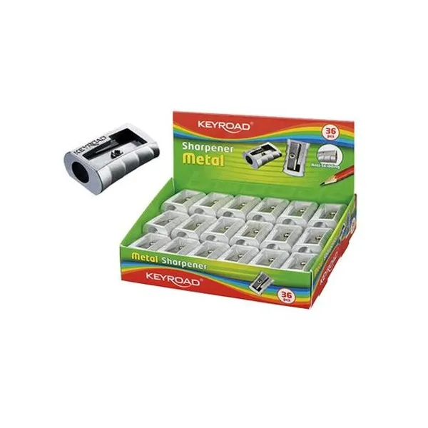 Sacapunta metal caja x36 unidades Keyroad