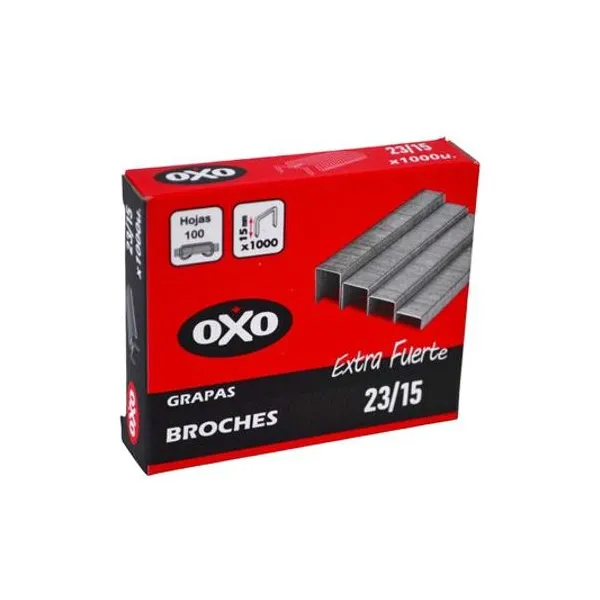 Broche n.° 23/15 caja x1000 unidades oxo