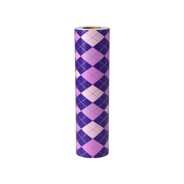 Bobina papel fantasia 35cmx200 mts rombos violeta