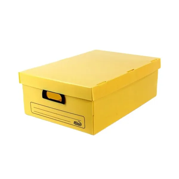 Caja plástico microc.plana n.° 801 con tapa amarilla 45x35x15 cm