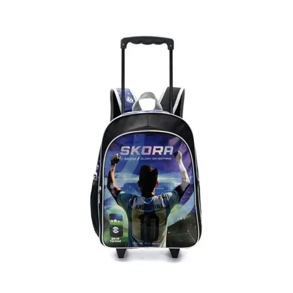 Mochila 16" con carro fútbol camiseta Skora