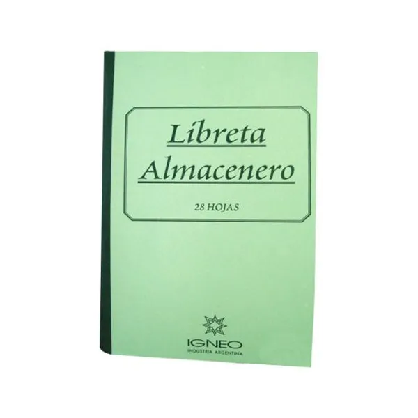 Libreta almacenero igneo n.° 0603-28 hs.