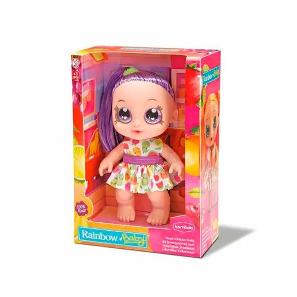 Muñeca rainbow uva 21 cm en caja 17x25x9 cm bambola