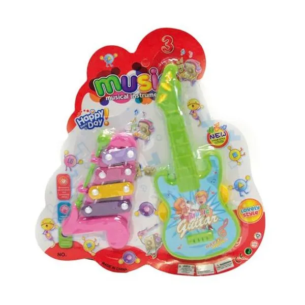 Set de instrumentos musicales en blister 25x23x2 cm