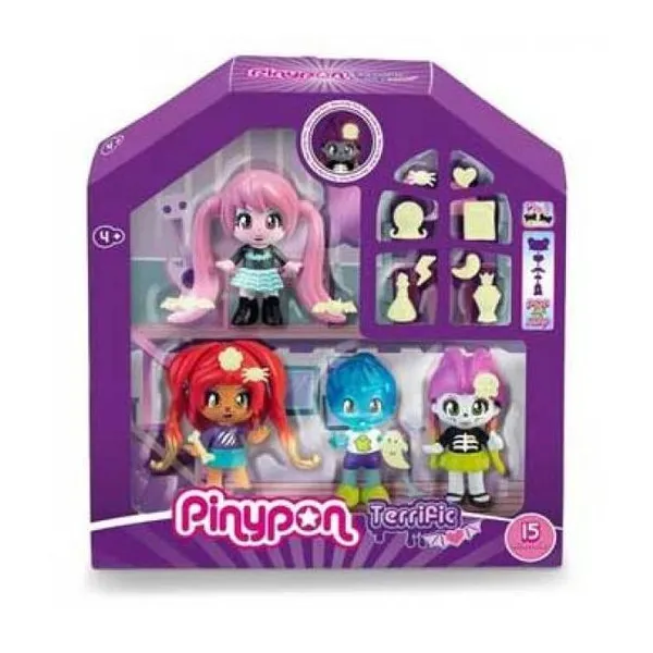 Pinypon terrific friends 4 figuras chico invisible