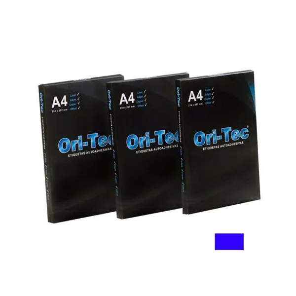 Etiquetas ori-tec laser a4 4123 azul 70 x25,4 mmsob.x 25 hs.