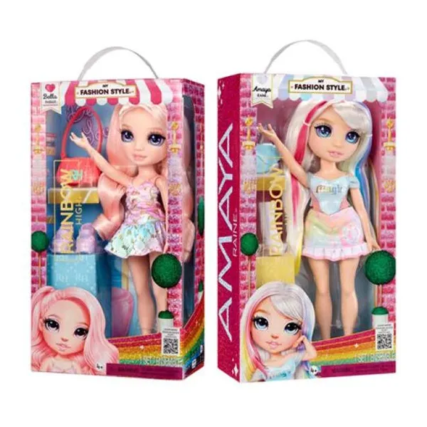 Rainbow high - muñeca 28 cm fashion doll "fashion style: amaya/bella