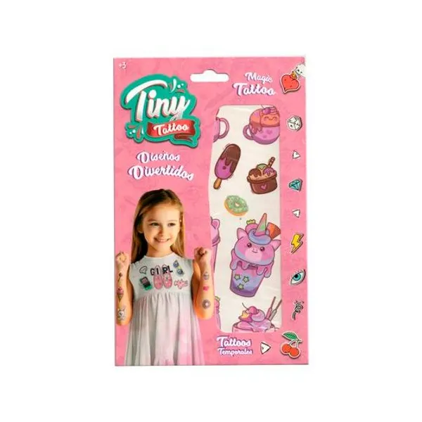 Plancha de tatuajes temporales infantil x1 15x24 cm 53768
