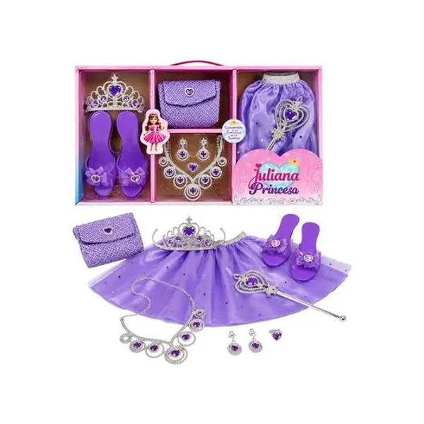 Set de accesorios princesa sueños 10 piezas en caja 51x29x6 cm Juliana - sisjul129