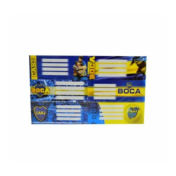 Rótulos Boca Juniors x6 unidades