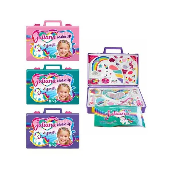 Set make up unicorn 15 piezas en valija 19x13 cm Juliana - jyjjul074