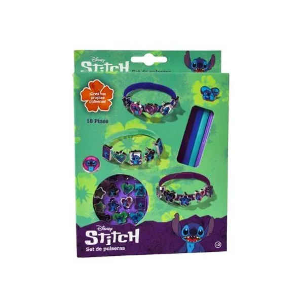 Set para armar pulseras Stitch en caja 15x20x2.5 cm